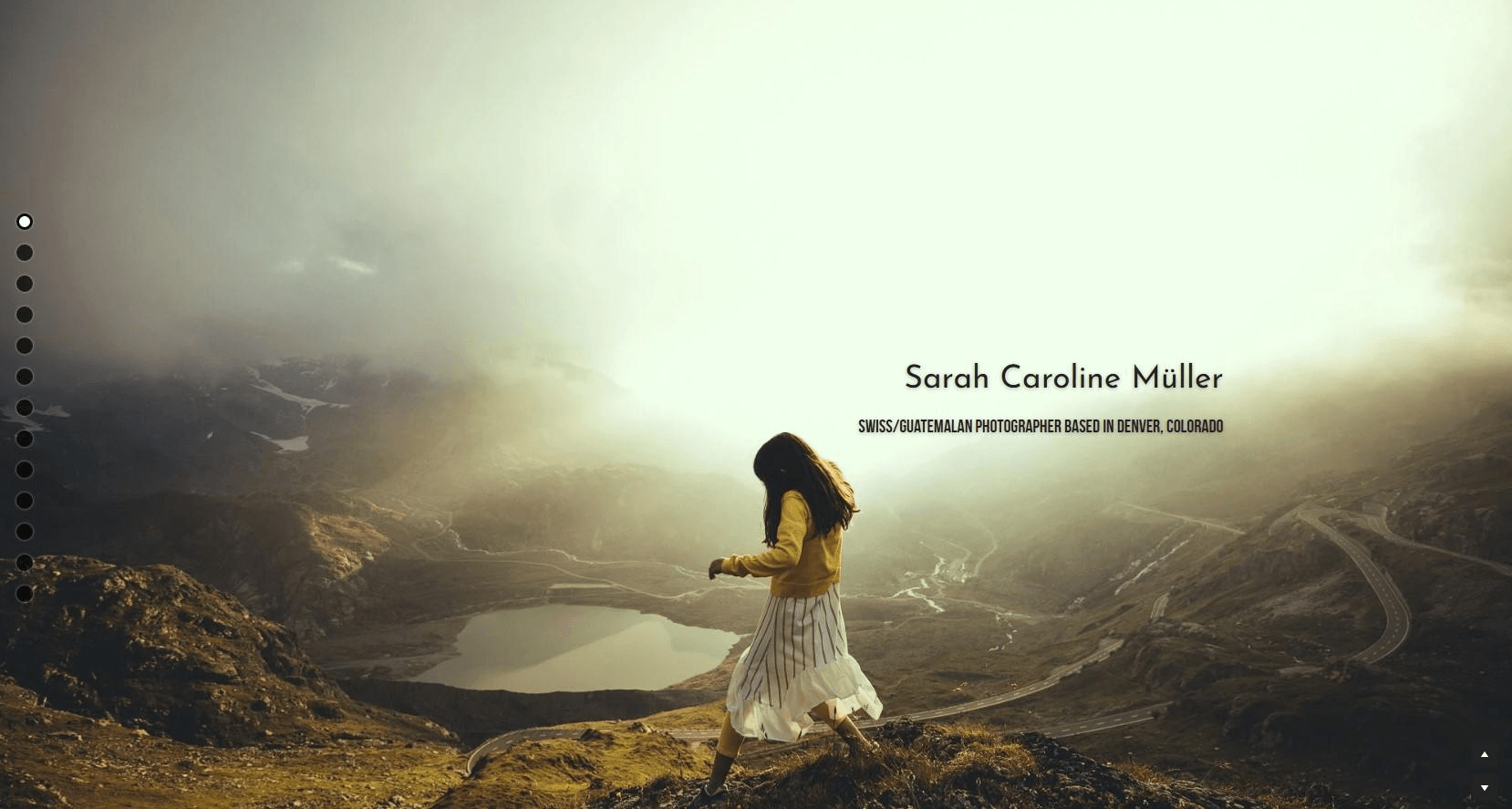 採用視差網頁設計的Sarah Muller網站 採用視差網頁設計的Sarah Muller網站